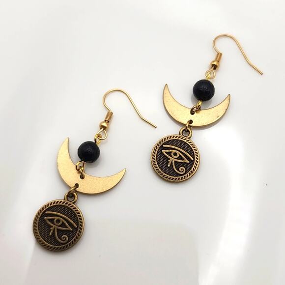 Free People Jewelry - Golden Eye of Horas Earrings
